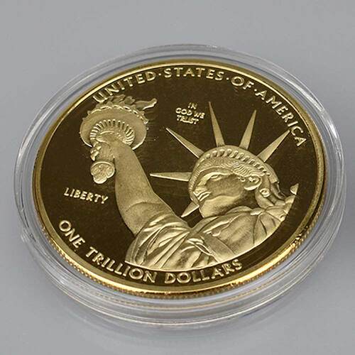 1 Trillion Dollar Coin Pure Silver Plated United States Coll