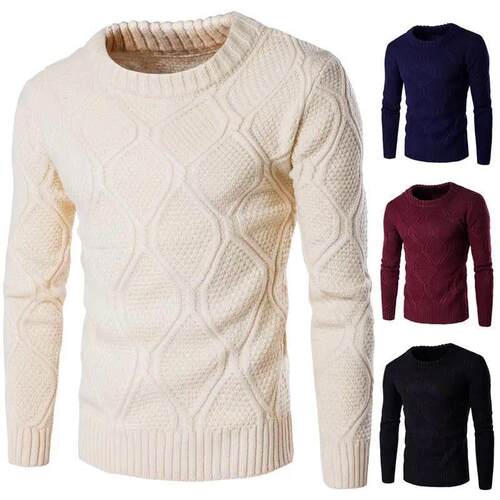 Autumn Winter Clothes Men Pullover Sweater O-neck Long Sleev