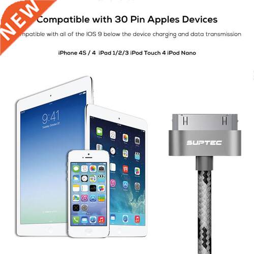 SUPTEC 30 Pin USB Cable for iPhone 4S 4 3GS iPad 1 2 3 iPod
