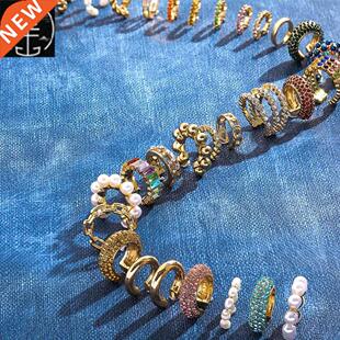 2021 New Fashion Pearl Ear Cuff Bohemia Stackable C Shaped C