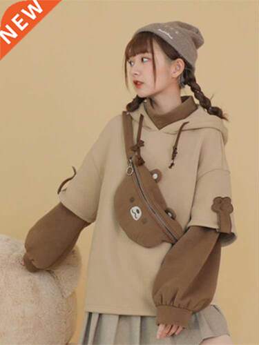 Merry Pretty harajuku bear hooded sweatshirt women korean ka