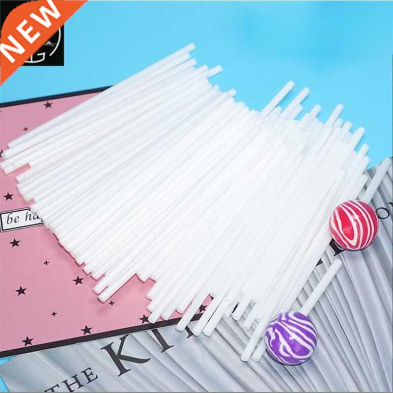 100Pcs Plastic Lollipop Stick Safe White  Baking Accessor