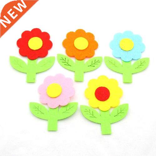 5pc Colorful Flower Felt Cutting Decoration Non-Woven Cloth