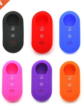 Silicone Car Key Cover Case 3 Buttons Remote Auto Folding F