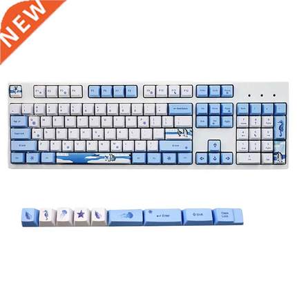 122-Key PBT Keycap Sublimation Ocean Penguin Theme 61/64/68/