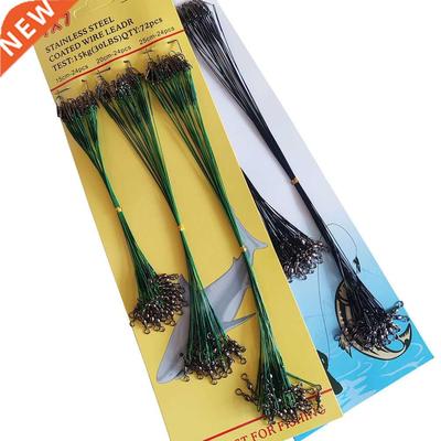 72pcs Fishing Leashs Leader Wire 15cm/20cm/25cm peche Stainl