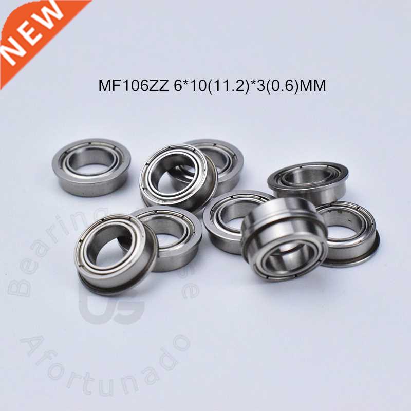 Flange 10pcs MF106ZZ 6*10(11.2)*3(mm) Free shipping chrome