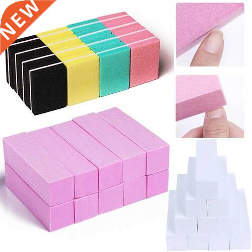 10pcs/lot Mini Sponge Nail File Colorful Sanding uffer UV