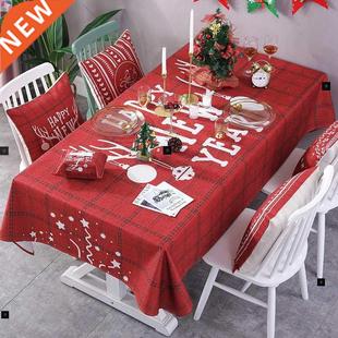 Christmas red New Year tablecloth table decoration cloth
