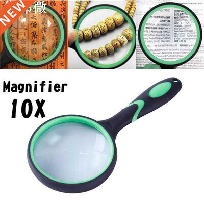60mm Portable Portable 10X lecture Loupe poign&eacute;e Loup