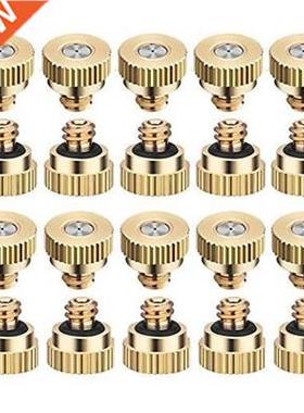 20 Pack Brass Misting Nozzles Tees, Dust Control Mist