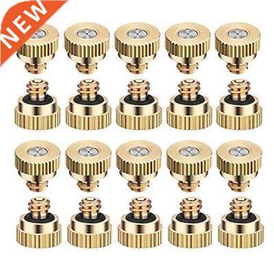 20 Pack Brass Misting Nozzles Tees, Dust Control Mist