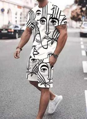 2021 New Fashion Men's Suit Two-Piece Harajuku Vintage P