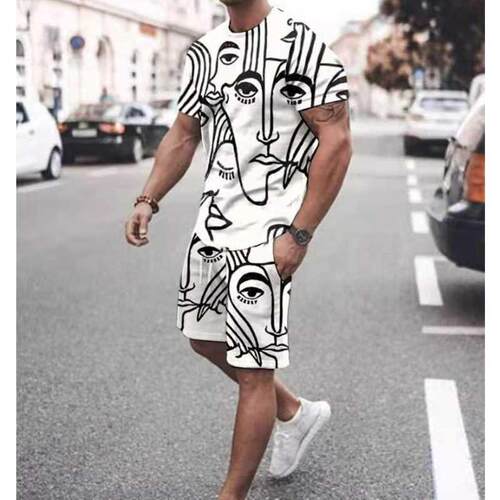 2021 New Fashion Men's Suit Two-Piece Harajuku Vintage P