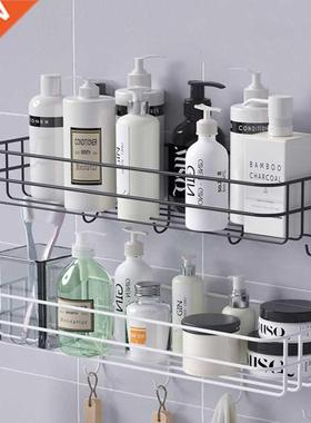 Wll Mounted Storge Rck Bthroom Shelf Punch-Free Shower