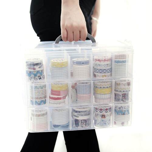 Transparent Storage Box Clear Stationery Organizer