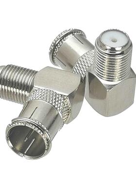 1Pcs F TV Male Plug to F TV Female Jack Slide-on Push-on Rig