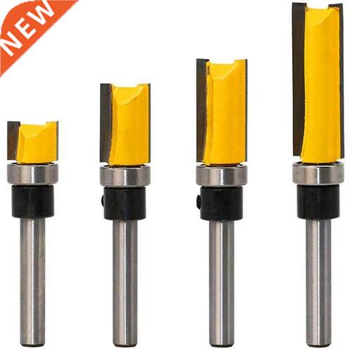 4Pcs Flush Trim Router Bits Top Bearing Router Bit 1/4 inch