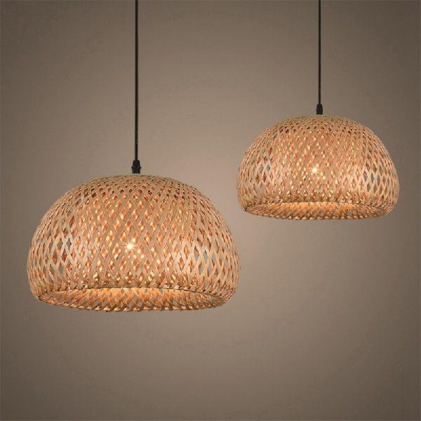 Lighting Rattan Lp Handmade oo Chandelier Retro Ce