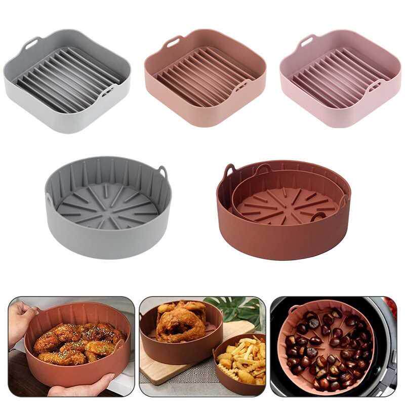 Airfryer Fryer Accessories Baking Tools Reusable Silicone Po - 实物图