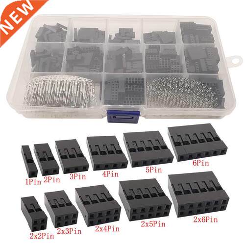 620Pcs/Box 2.54mm Pitch Socket Pin Header Black Plastic Hous
