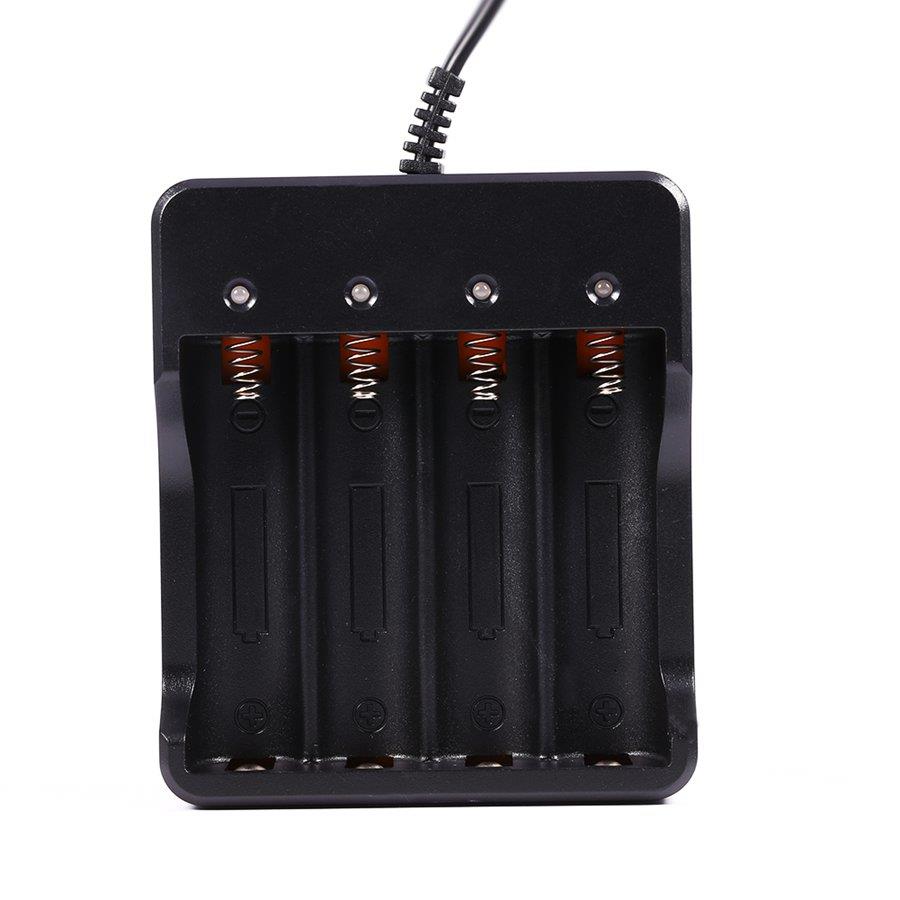 Black Color Power Charger 3.7V 9800mAh 4x 18650 Li-ion Recha
