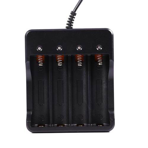 Black Color Power Charger 3.7V 9800mAh 4x 18650 Li-ion Recha