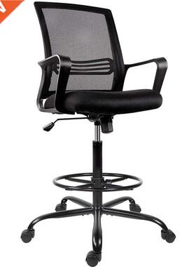 Drafting Chair Tall Office Chair Swivel Chair for Standing D