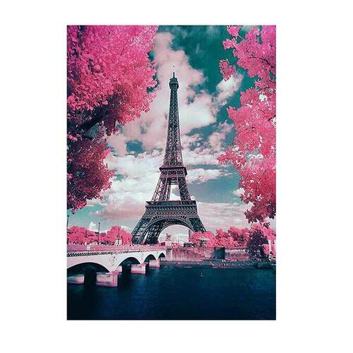 DIY 5D diamond painting landscape ‘Eiffel Tower’ round rhi