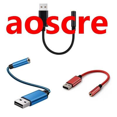 USB to 3.5mm Headphone Jack Audio Adapter,External Stereo So