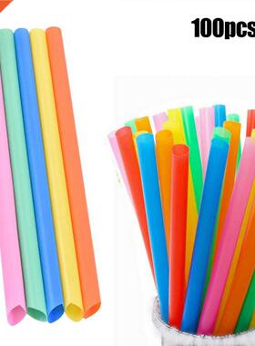100Pcs Dsposable Straws Extra Wde Fat Jumbo Drnkng Dspo