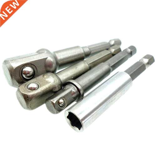4pcs Socket Bit Adapter Drill Nut Driver Power Extension Bar