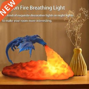 D Print Dragon Lamp Bedroom Night Light Teenager Room