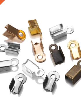 200pcs/lot Cove Clasps Cord End Caps String Ribbon Leather C