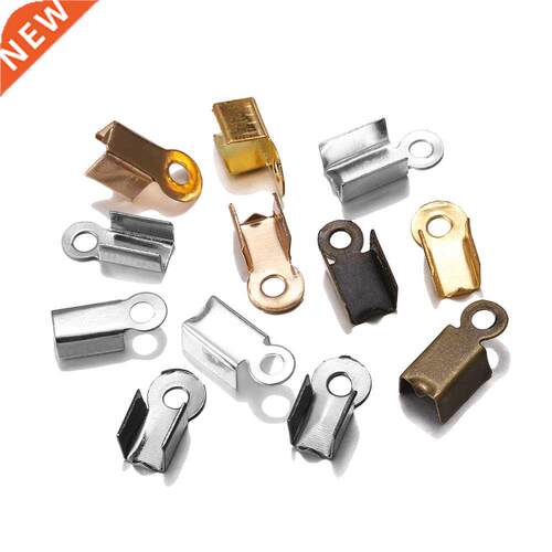 200pcs/lot Cove Clasps Cord End Caps String Ribbon Leather C