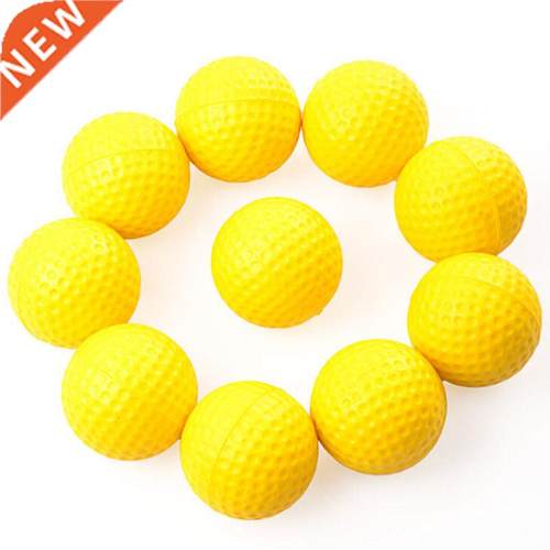 Plastic Golf Balls 10Pcs Yellow Indoor Outdoor Practice Tra