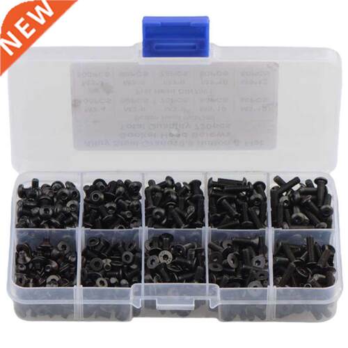 720Pcs M3 Alloy steel Black High Strength Pan Head Countersu