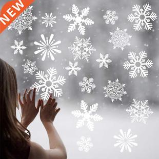 Merry Christmas Wall Stickers DIY Snowflake Wall Decals PVC