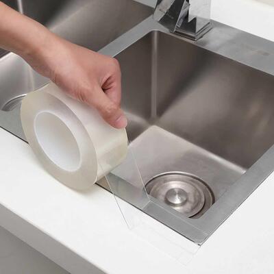 Kitchen Sink Transparent Tape Waterproof Anti Mildew Self a