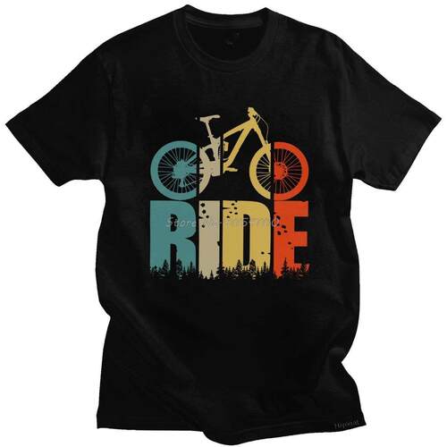 Retro Ride Your Mountain Bike T Shirt Men MTB Lover T-shirt