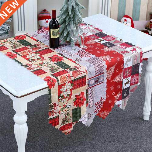 2021 Christmas Table Runner Non-woven Fabric Table Cover