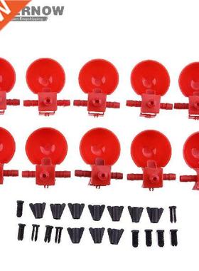 10pcs Chicken Drinker Drinking Cups for Chickens red Quail