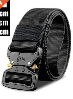 Military Tactical Belt Nylon Army Belts Black Metal Buckle 1