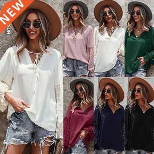 blouse 秋冬女t恤上衣 long 衬衫 autumn shirt长袖 women sleeve