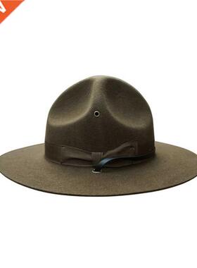 X047 U.S. Marine Corps Adult Wool Fedora Hats Adjustable Siz