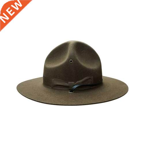X047 U.S. Marine Corps Adult Wool Fedora Hats Adjustable Siz
