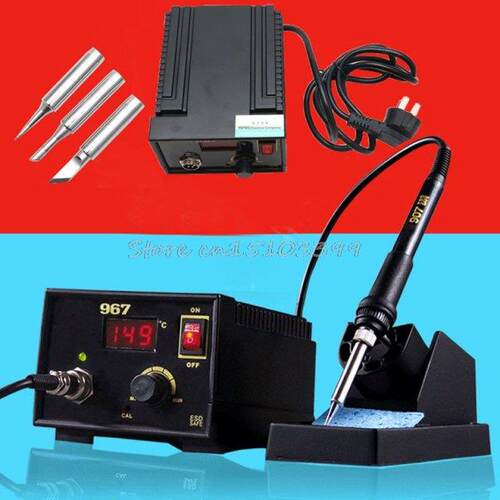 110V 220V 967 Electric Rework Soldering Station Iron LCD Dis