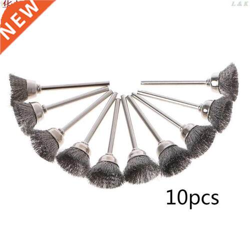 10pcs Cup Shape Steel Wire Wheel Brushes 适用于 Dremel Elect