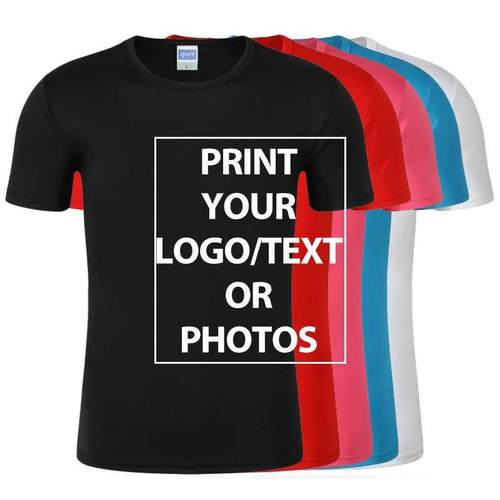 100% Poester Design Your Own T-shirts Printing Brand Logo