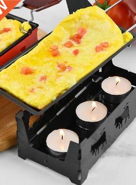 Portable Cheese Raclette Pan Oven Grill Plate Rotaster